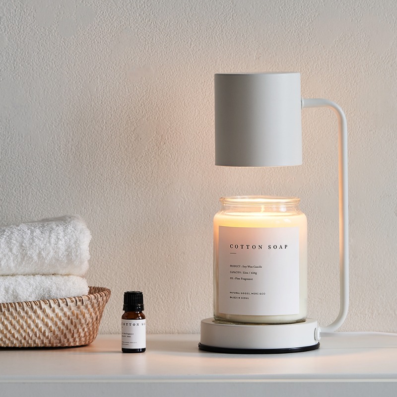 Candle Supplies Free Shipping - โคมไฟอุ่นเทียน INS พร้อมถาดวางเทียน ที่วางเทียน ไฟกลางคืนแบบหรี่แสงได้ทันสมัย ไฟหอมตกแต่งโต๊ะ
