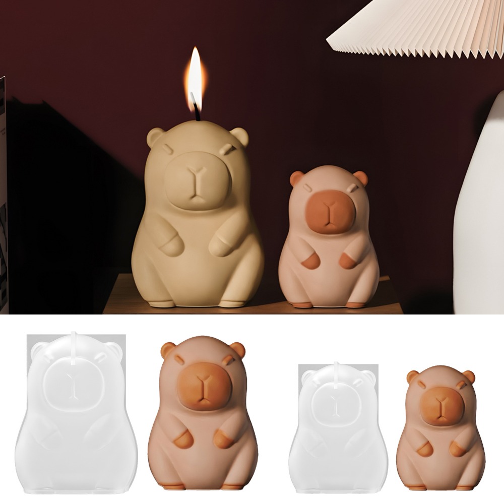 Candle Supplies Tins - ยืน Capybara กลิ่นเทียนแม่พิมพ์ซิลิโคน 3D สัตว์เรซิ่นพลาสเตอร์ทําอุปกรณ์ Handmade