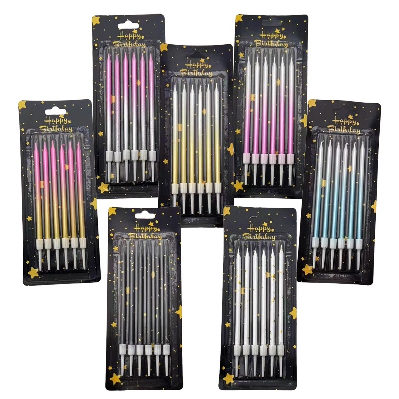 Candle Supplies Usa - 30/50กล่องGradientสีเทียนวันเกิดเค้กตกแต่งเบเกอรี่งานแต่งงานครบรอบPartyขายส่ง