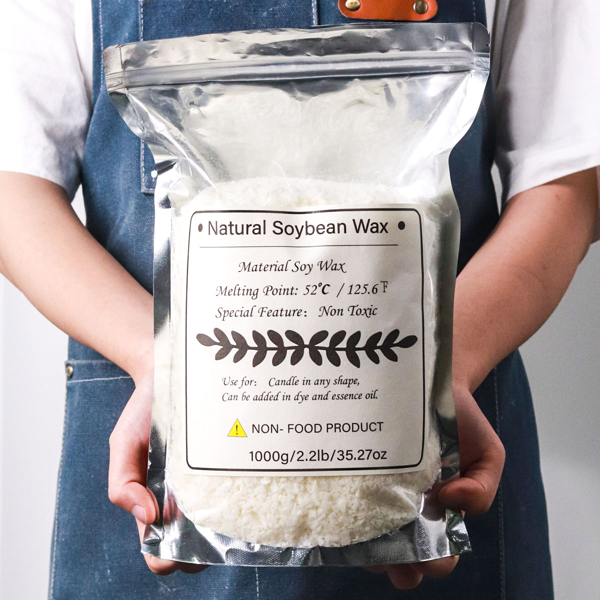 Candle Supplies To Make Candles - 1KG ขี้ผึ้งถั่วเหลืองธรรมชาติเม็ดเทียนหอมวัสดุ 100% ไม่มีสารเติมแต่งสําหรับ DIY เทียนไร้ควันทําอุปกรณ์วัสดุ