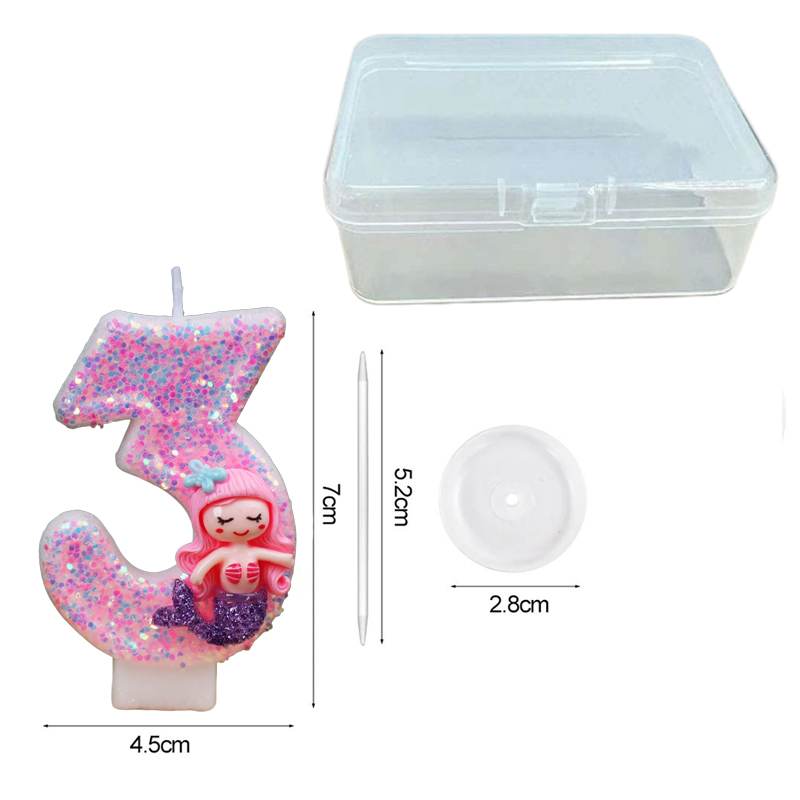 เทียนวันเกิดรูปนางเงือกสีชมพูส - Candle Supplies Usa บทวิจารณ์และราคา