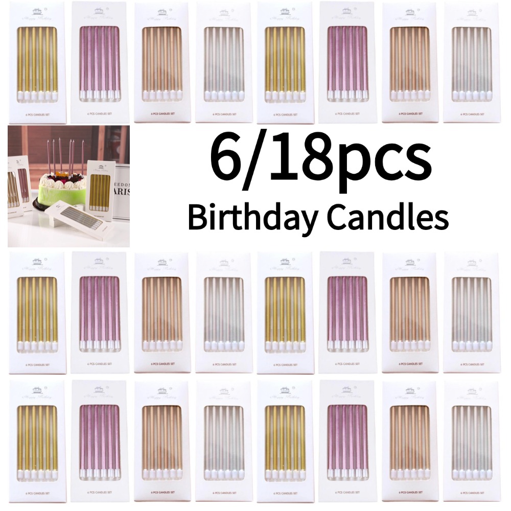 เทียนวันเกิดโลหะสีทองเงิน 6/18 - Candle Supplies Usa บทวิจารณ์และราคา