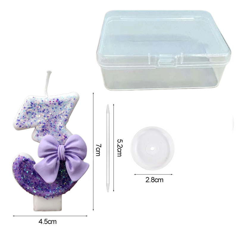 เทียนวันเกิดเลข 0-9 ประดับโบว์ - Candle Supplies Usa บทวิจารณ์และราคา