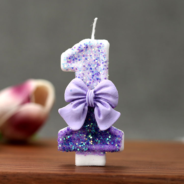 เทียนวันเกิดเลข 0-9 ประดับโบว์ - Candle Supplies Usa บทวิจารณ์และราคา