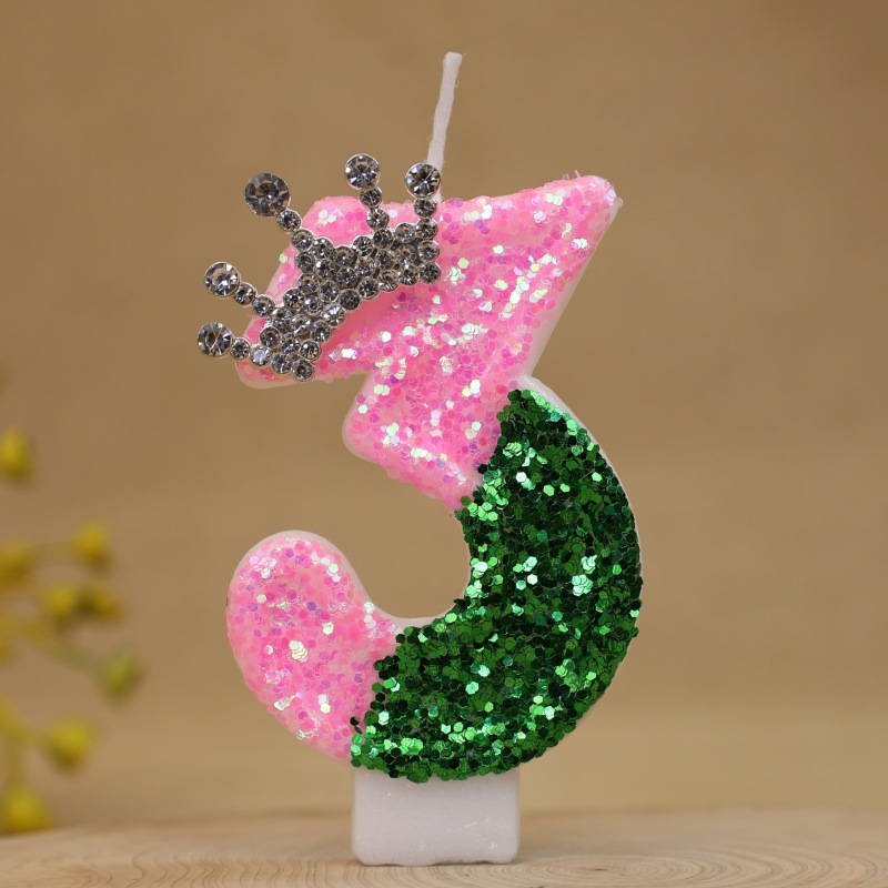 เทียนวันเกิดรูปมงกุฎเจ้าหญิงสี - Candle Supplies Free Shipping บทวิจารณ์และราคา